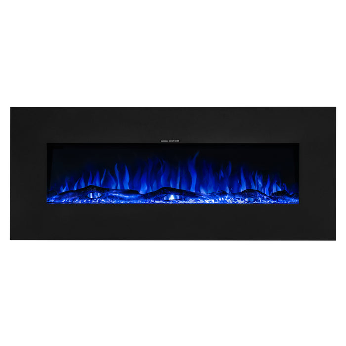 Ezee Glow Zara 50" Metal Frame Wall Mounted or Recessed / Built-In Electric Fire