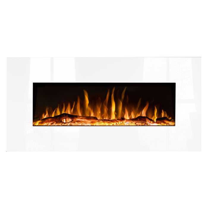 Ezee Glow Mini Zara White Wall Mounted or Recessed / Built In Electric Fire