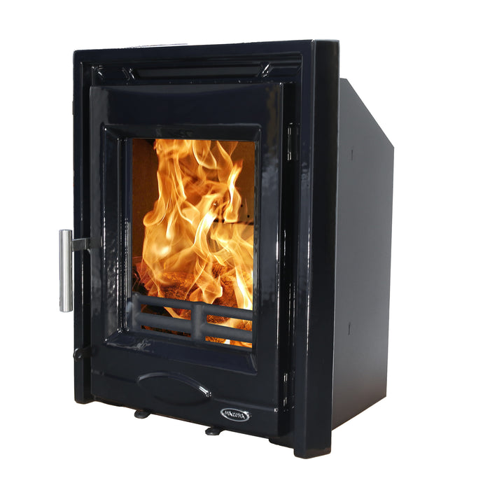 Mazona Dedham 5kW Stove Enamel Black, Multifuel, Woodburning, Inset, Eco Design Approved, Defra Approved