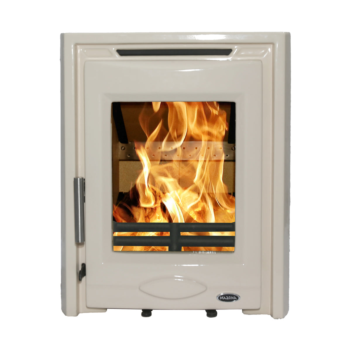 Mazona Dedham 5kW Stove Enamel Cream, Multifuel, Woodburning, Inset, E ...