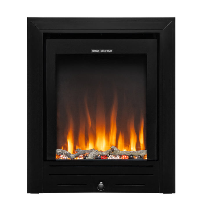 Ezee Glow Pulse Black Inset Electric Fire With Metal Trim