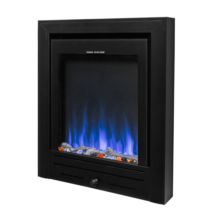 Ezee Glow Pulse Black Inset Electric Fire With Metal Trim