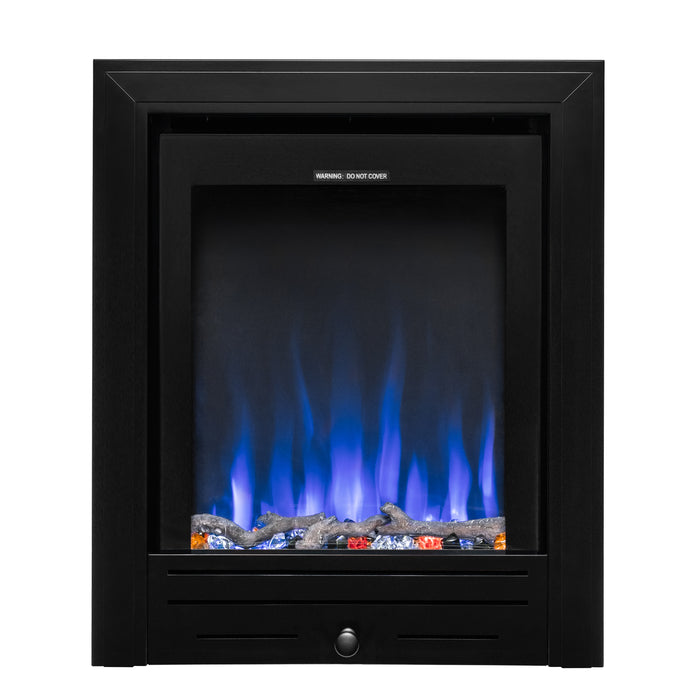 Ezee Glow Pulse Black Inset Electric Fire With Metal Trim