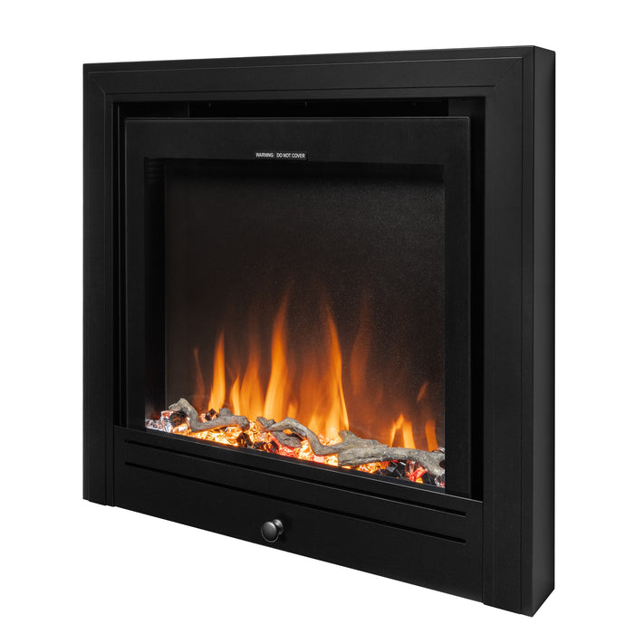 Ezee Glow Pulse Widescreen Black Inset Electric Fire With Metal Trim