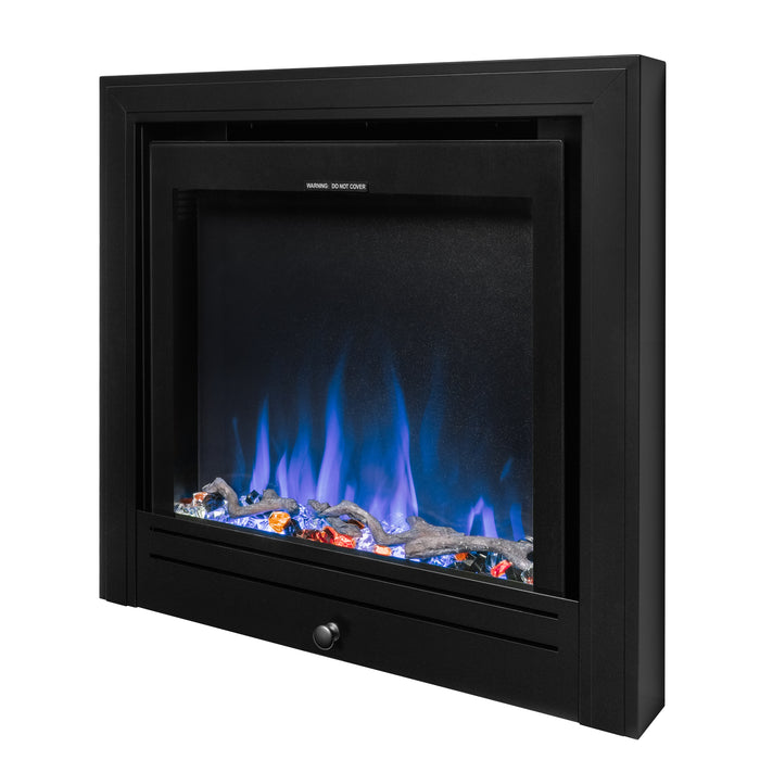 Ezee Glow Pulse Widescreen Black Inset Electric Fire With Metal Trim