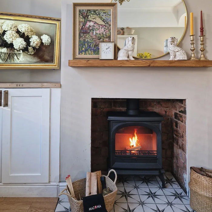 Mazona Albourne 5kW Multifuel Woodburning Stove, Freestanding, Eco Design Approved, Defra Approved