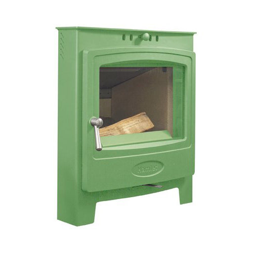 Arada Hamlet Solution 7kW Peapod Green Stove, Multi Fuel, Wood Burning, Inset 7 (S4), Ecodesign Approved, Defra Approved