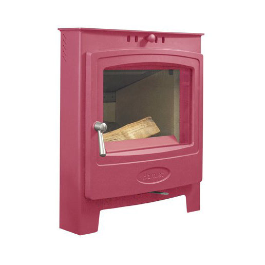 Arada Hamlet Solution 5kW Flamingo Pink Stove, Multi Fuel, Wood Burning, Inset 5 (S4), Ecodesign Approved, Defra Approved