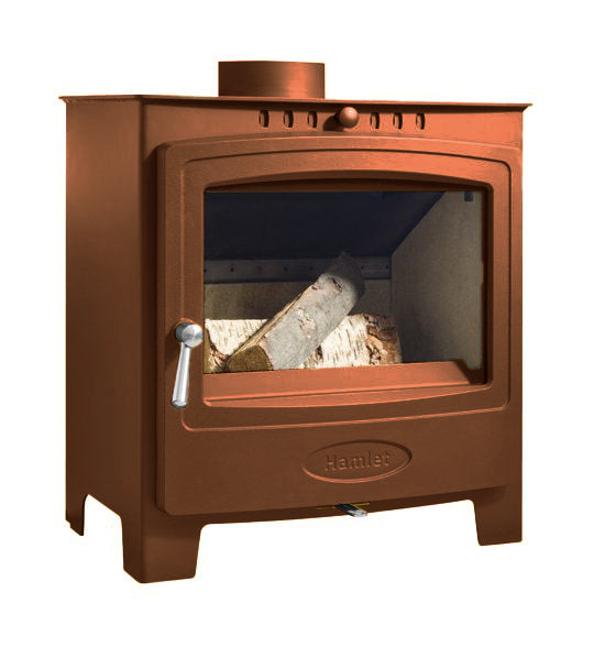 Arada Hamlet Solution 5 Widescreen Terracotta Stove, Multi Fuel, Wood Burning, Freestanding (S4) Ecodesign Approved, DEFRA Approved